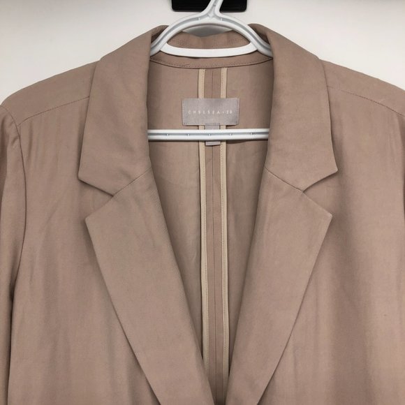 Nordstrom's Chelsea28 Beige Pale Pink Oversized lightweight Blazer size LG - Picture 4 of 16